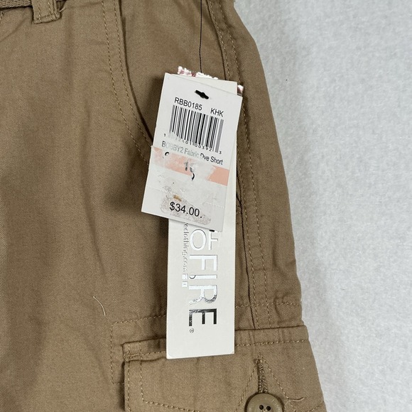 Ring‎ of Fire Belted Boys Cargo Shorts Size 10 Brown 100% Cotton NWT - Picture 4 of 7